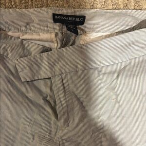 Banana Republic Blue and White Striped Trousers